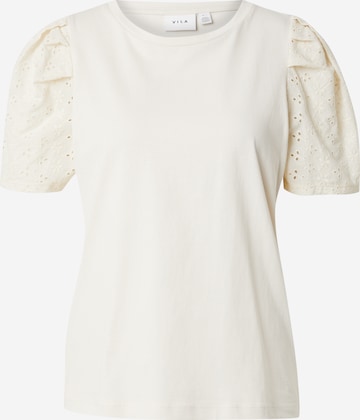 VILA Tričko 'Merry' – béžová: přední strana