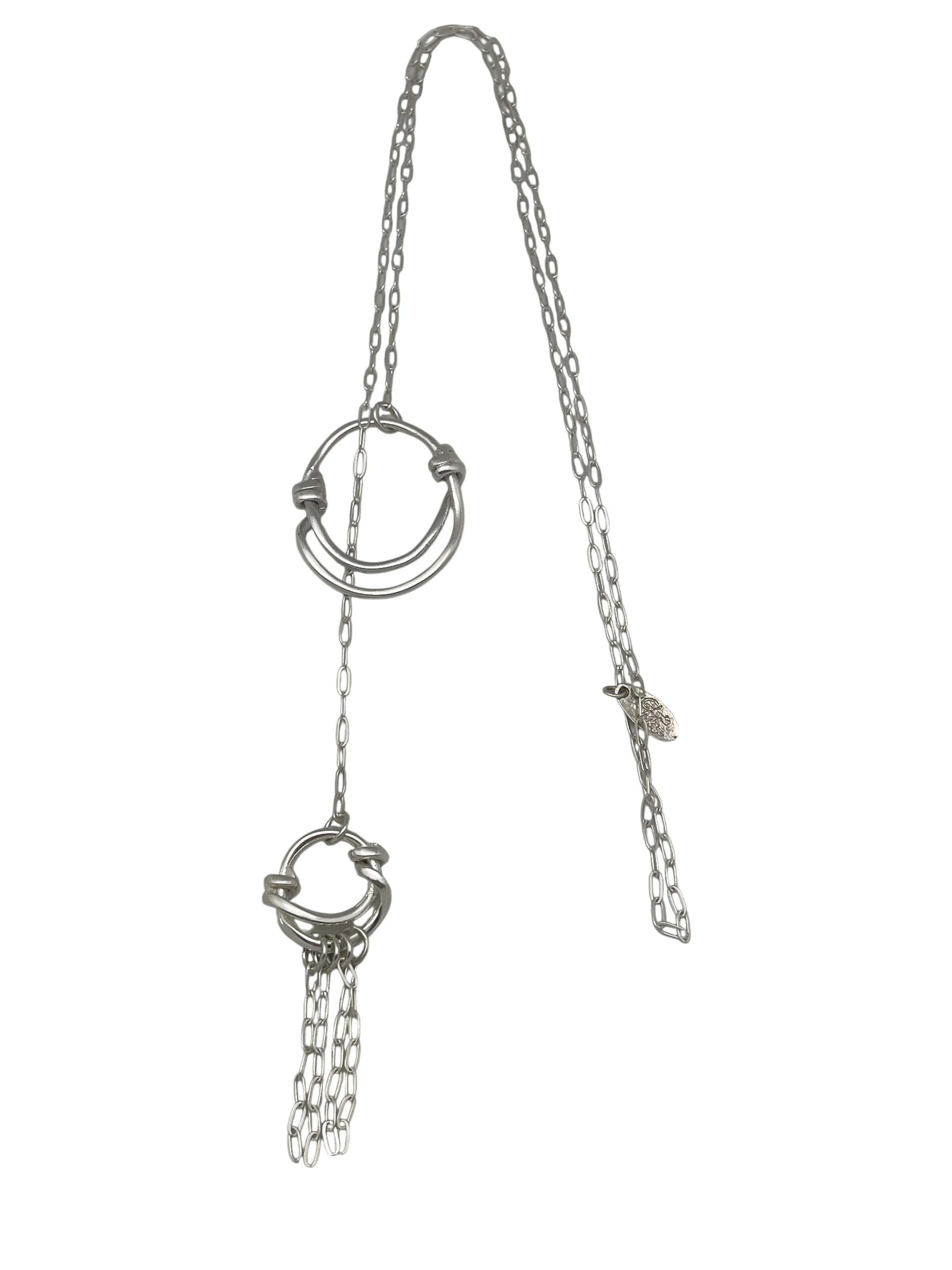 Gloria Mago Kette '"I'm Hooked" necklace in chain and silver 10µ'‌‌‌‌‌ in Silber: Vorderseite