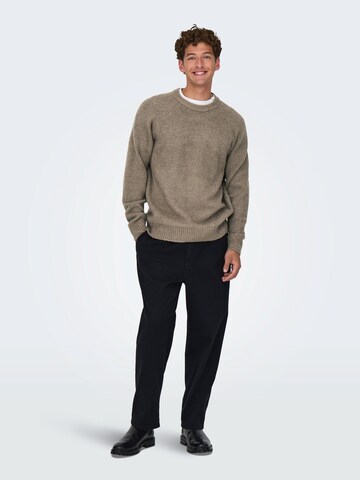 Only & Sons Свитер 'ONSDALE' в Коричневый