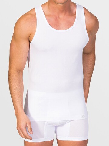 zd ZERO DEFECTS Unterhemd 'Tank top Egyptian cotton' in Weiß: Vorderseite
