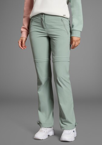 POLARINO Regular Workout Pants in Green: front