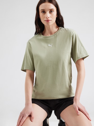 PUMA Λειτουργικό μπλουζάκι 'ESS' σε πράσινο: μπροστά