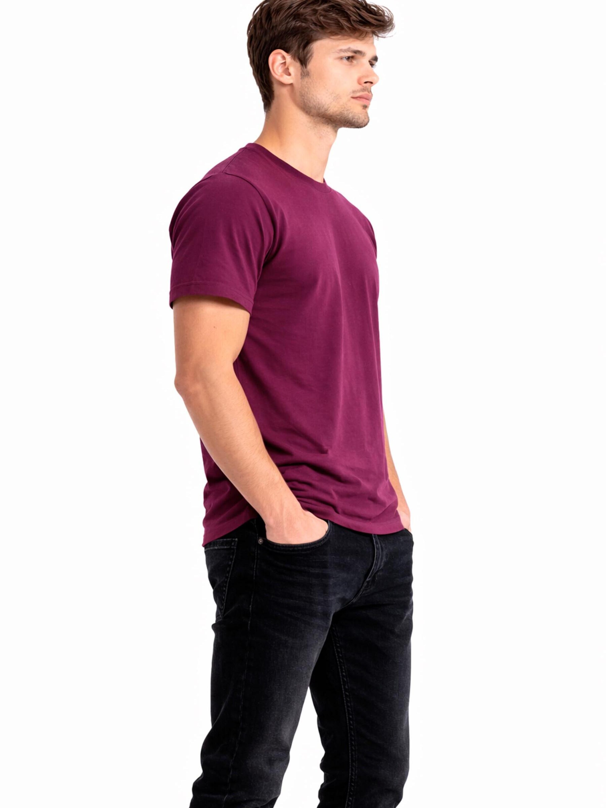 A Question Of (AQO) Shirt 'Anders Tee Garment Dyed' in Lila