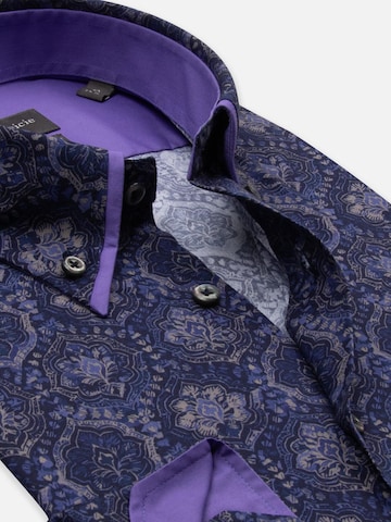 Coupe slim Chemise business 'Sport Poplin Stretch Man Shirt Blue Purple' 7Camicie en bleu