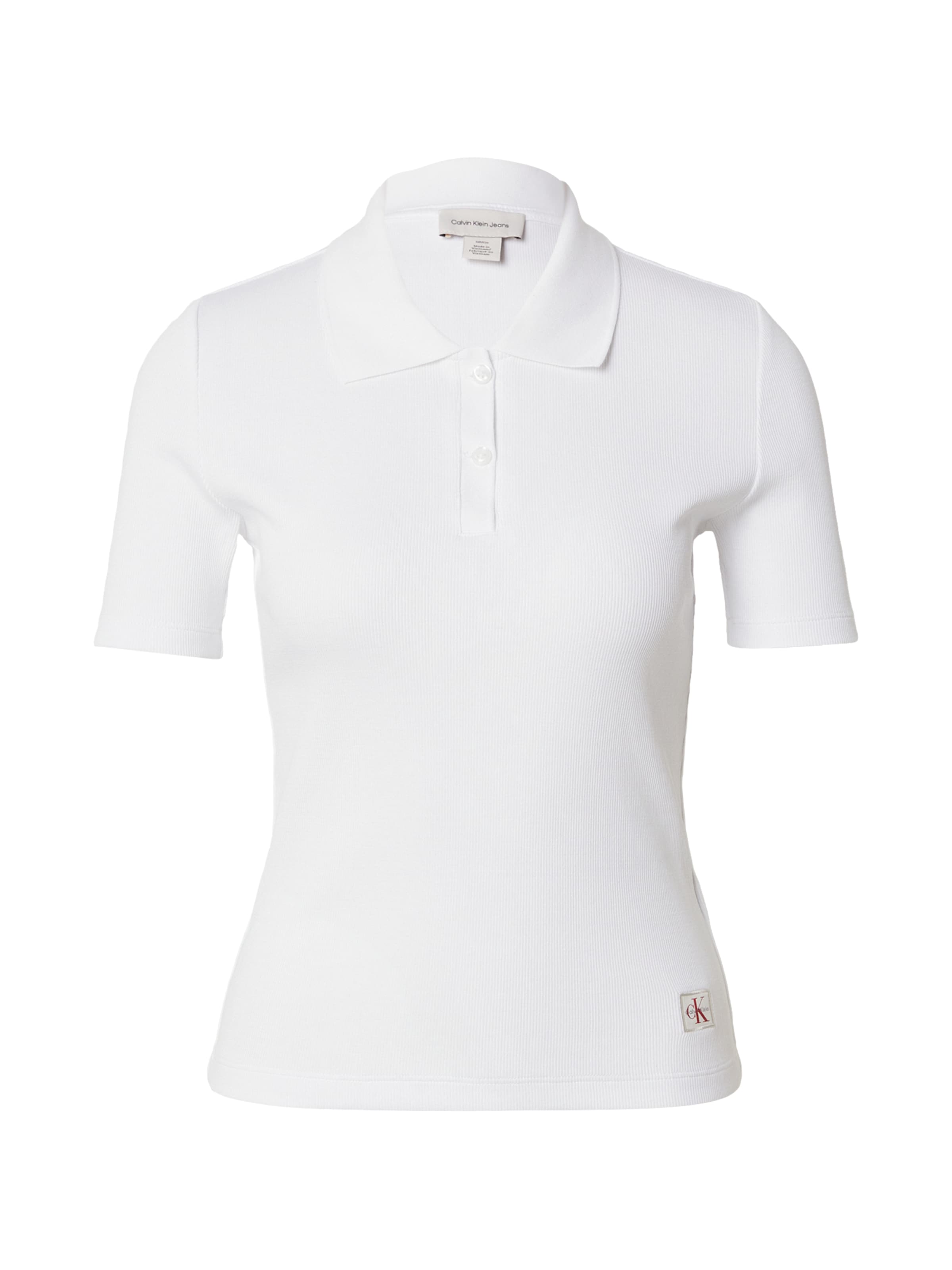 Calvin Klein Jeans Tričko – bílá: přední strana