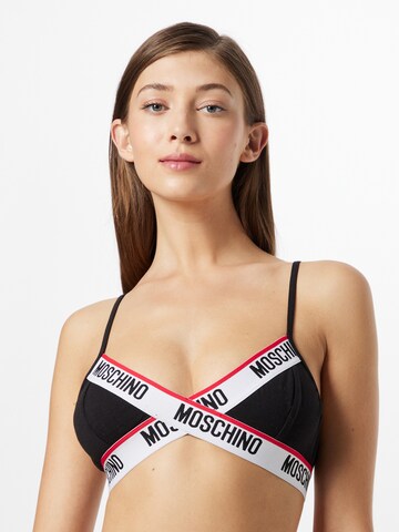 Bustieră Sutien de la Moschino Underwear pe negru: față