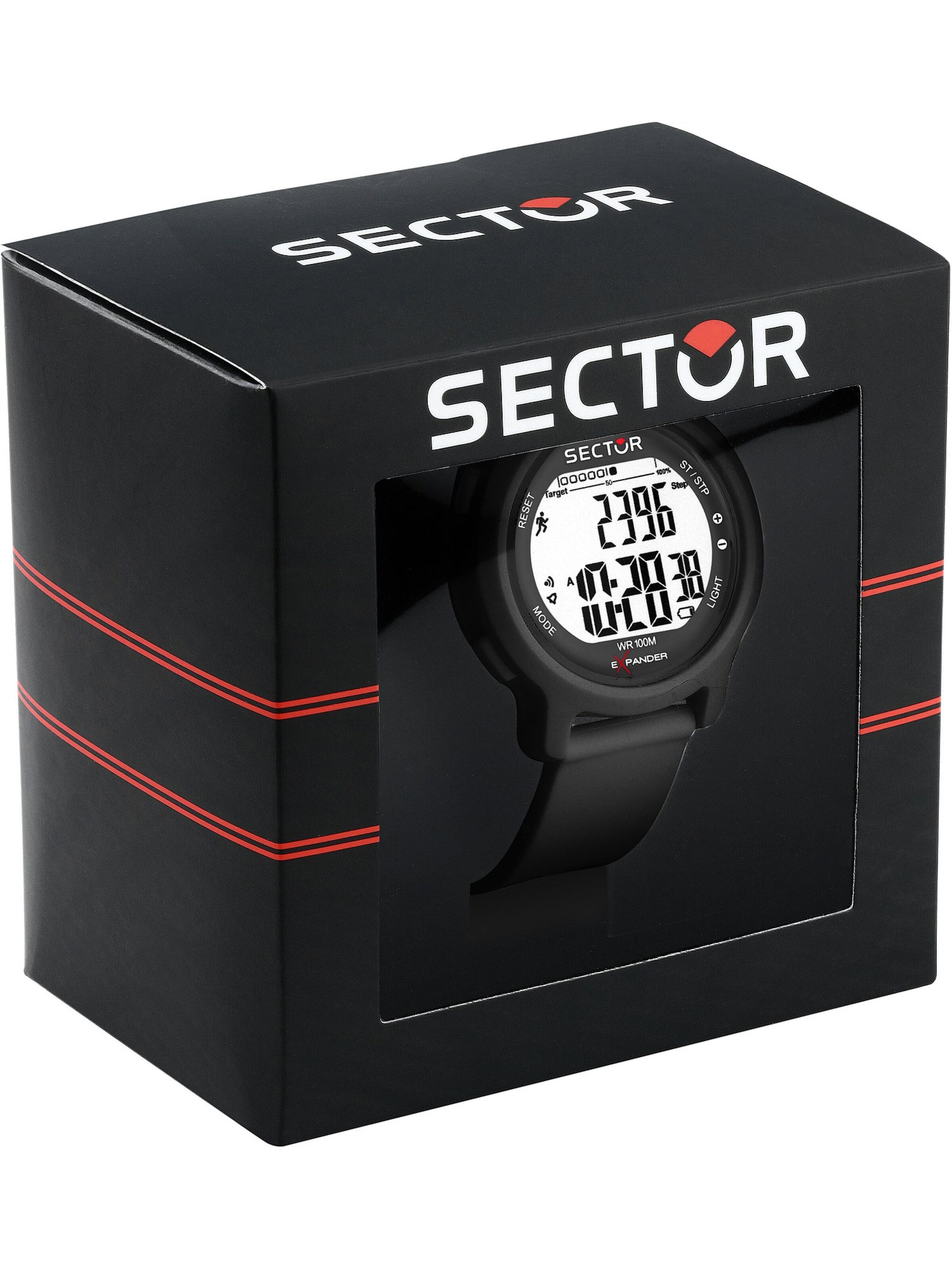 SECTOR Digitaluhr in Schwarz