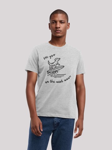 F4NT4STIC Shirt 'See You On The Next Wave' in Grey: front