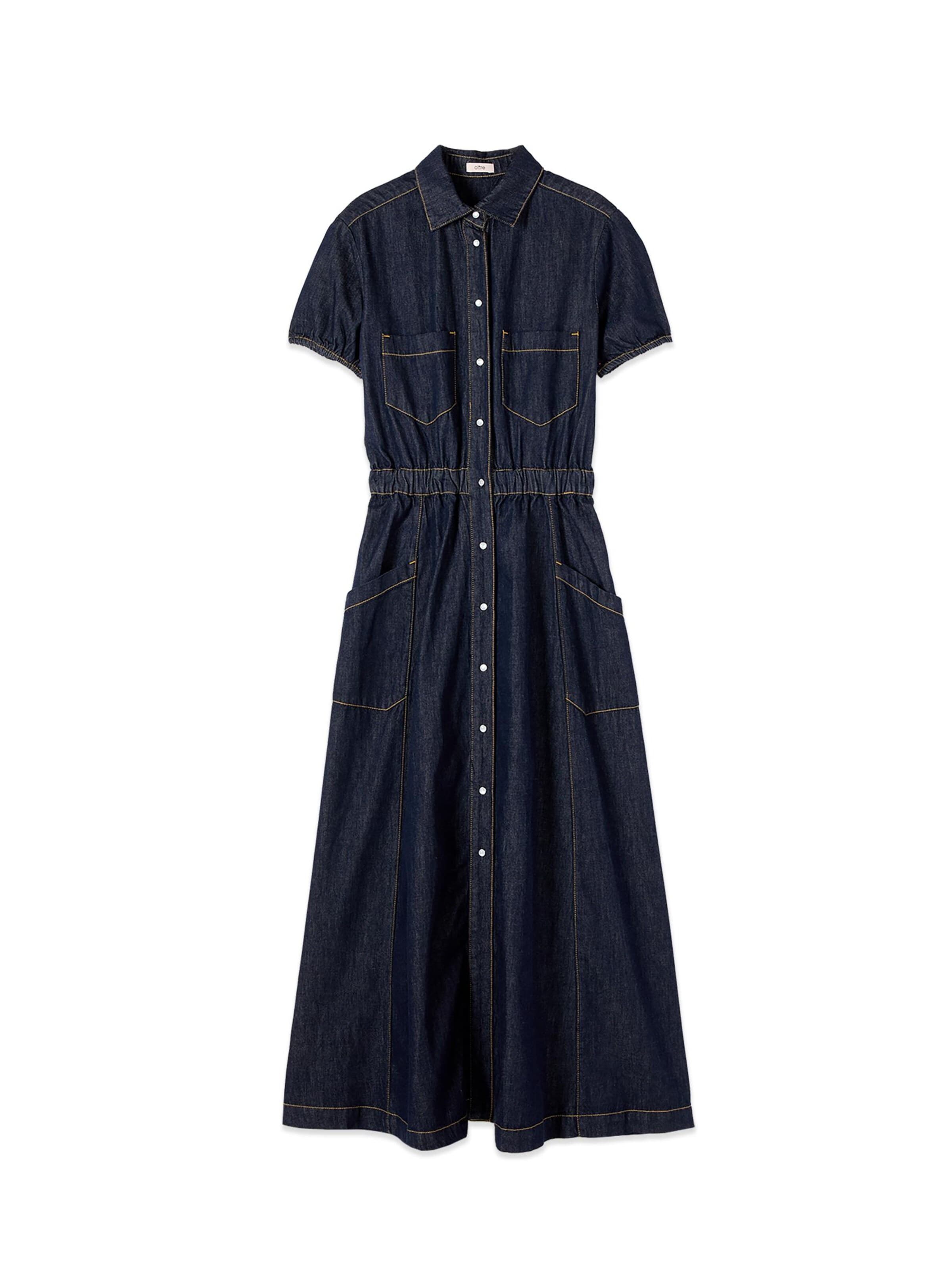 oltre - Vestido en azul: frente