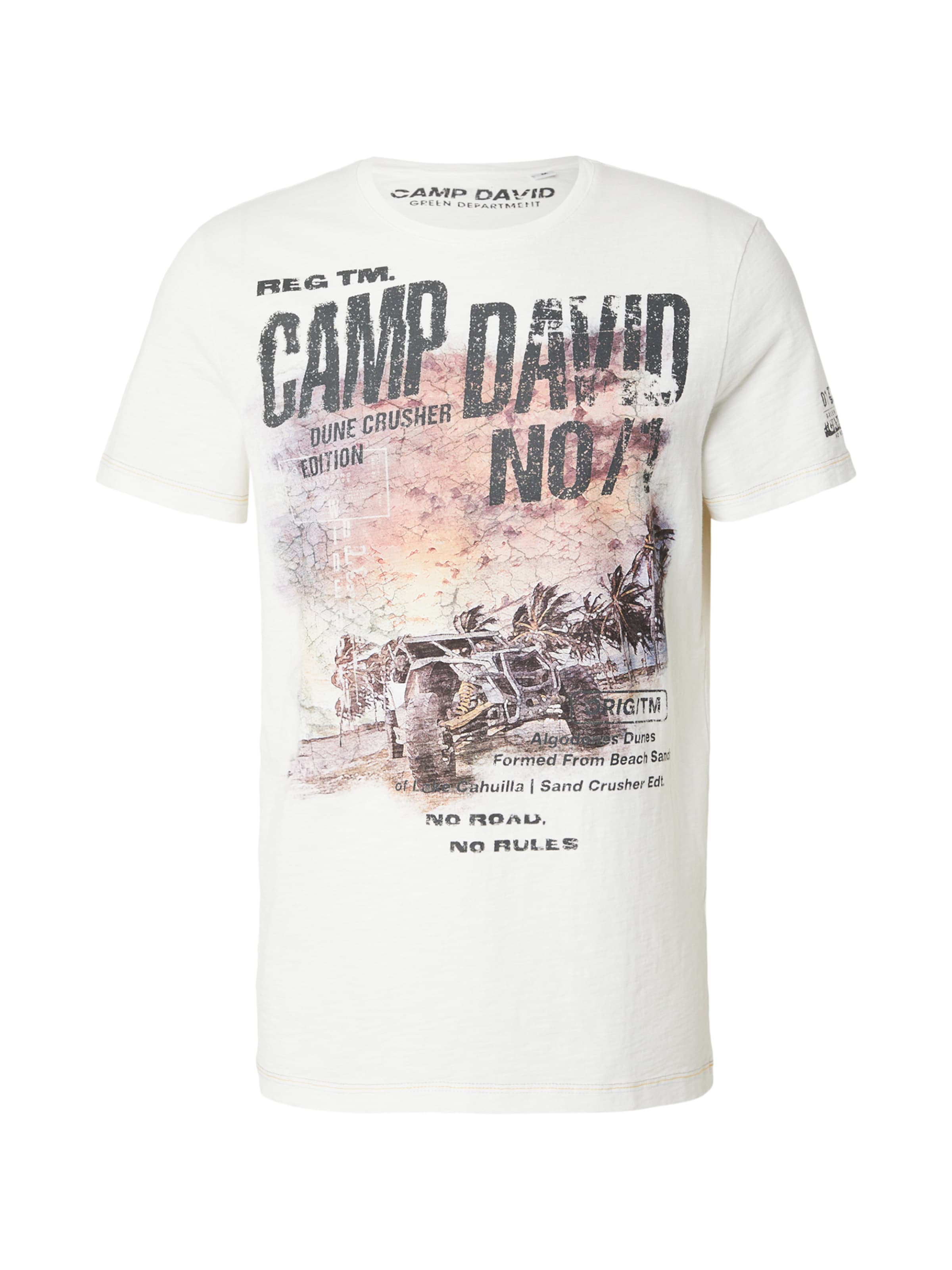 T-Shirt 'Dune Crusher' CAMP DAVID en blanc : devant