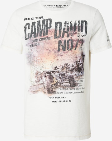 CAMP DAVID Shirt 'Dune Crusher' in White: front