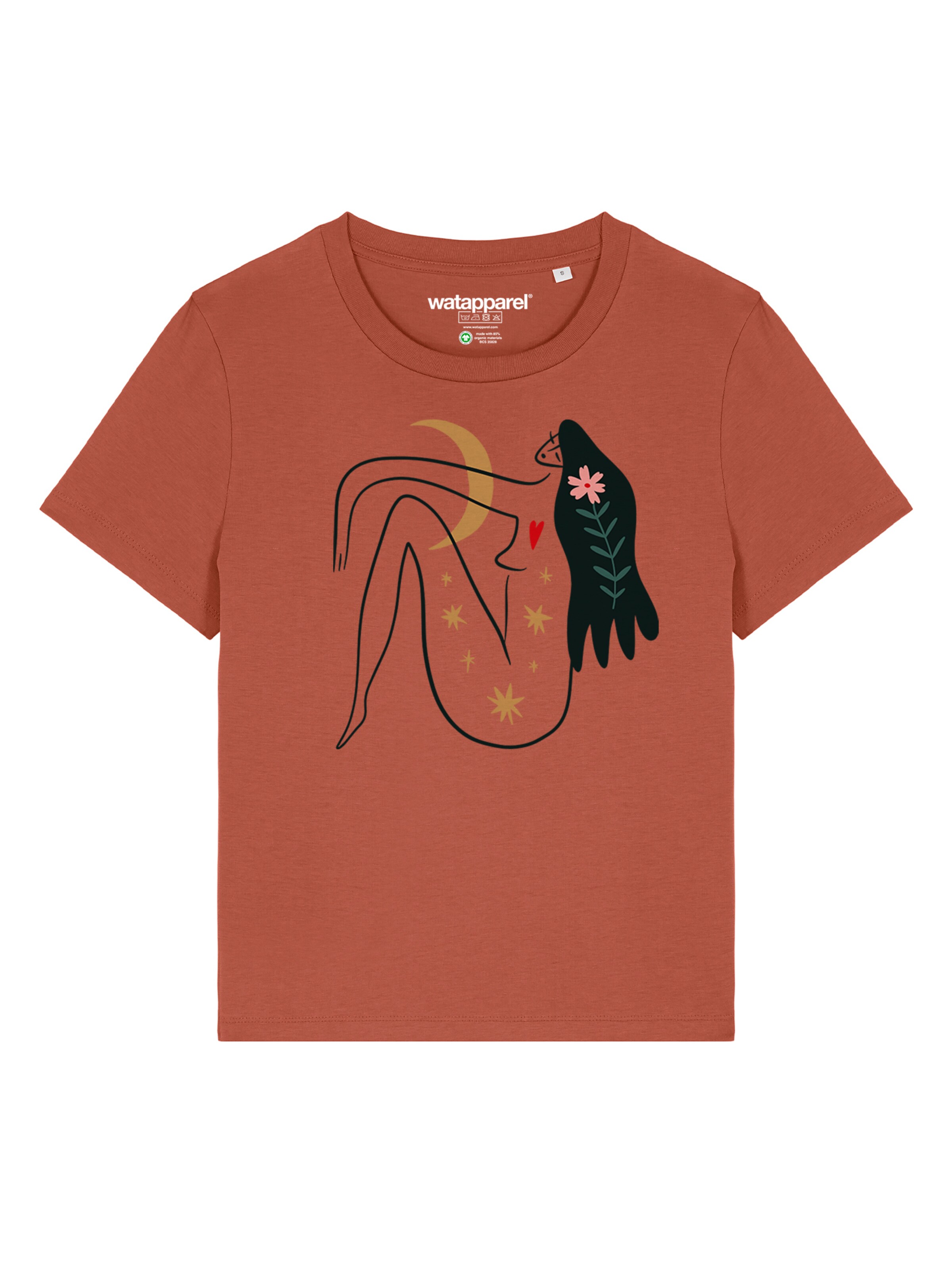 T-shirt 'Love and flex' Watapparel en rouge : devant