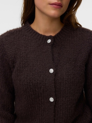 VERO MODA Knit Cardigan 'VMMAYBE JEWEL' in Brown