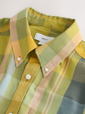 Next Regular fit Button Up Shirt in Yellow