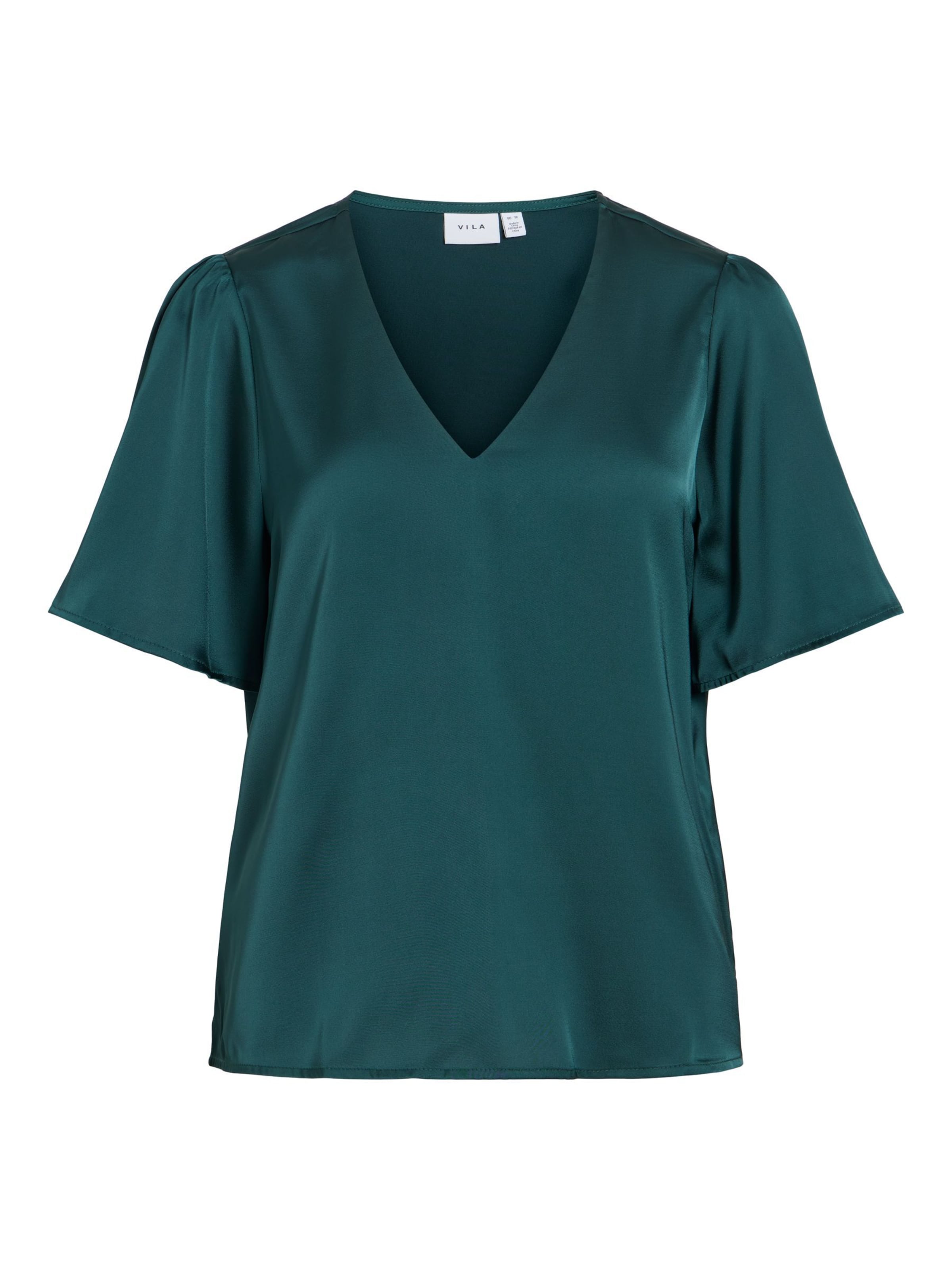 VILA Shirt 'VIENNA RAVENNA' in Groen: voorkant