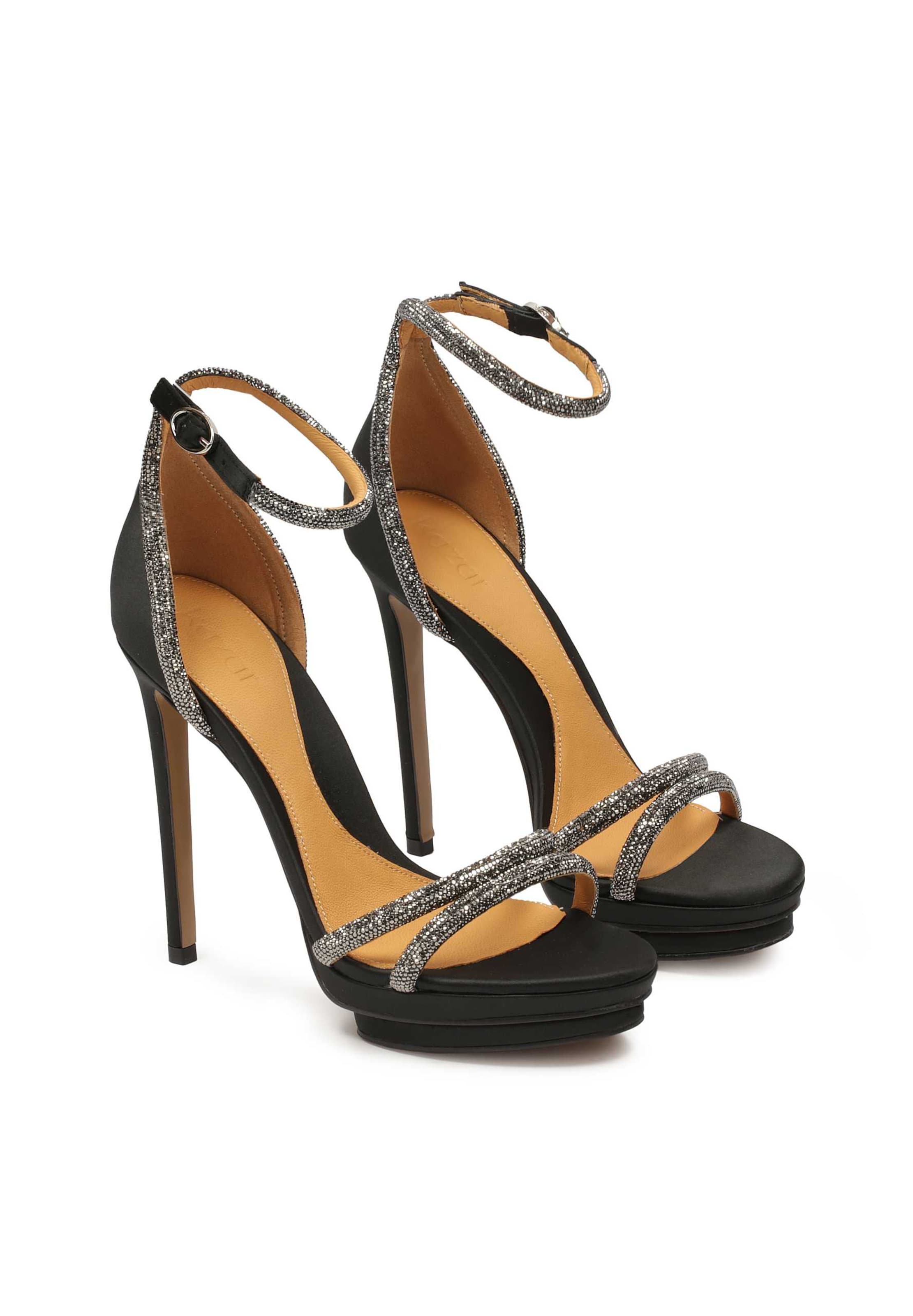 Kazar - Sandalias con hebilla en negro