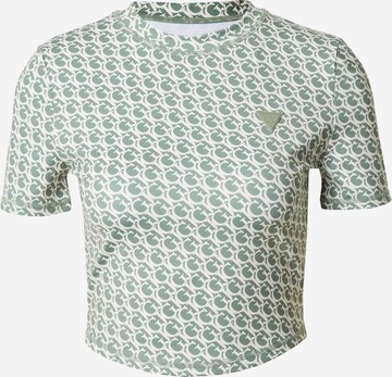 GUESS Funkční tričko – zelená: přední strana