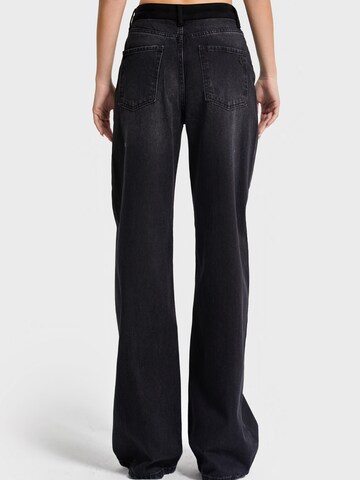 IT'S BASIC Wide leg Jeans 'Wide Mid Rise Jeans - Slate' in Black