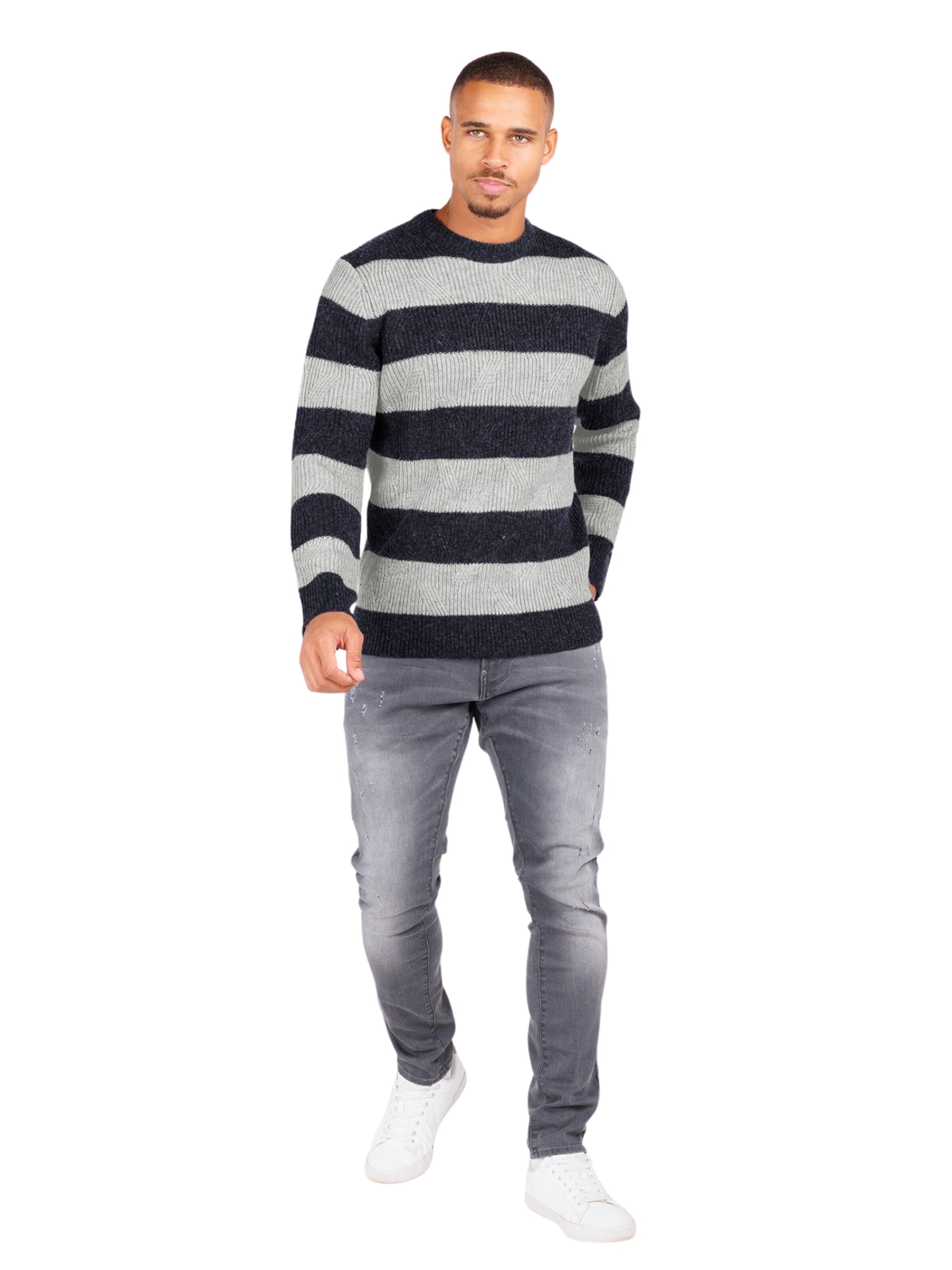 Key Largo Pullover 'HARRY' in Braun: Vorderseite