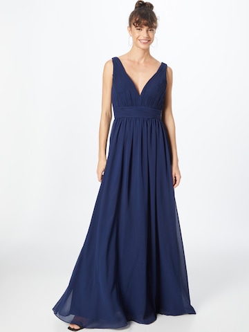 mascara Evening Dress in Blue: front