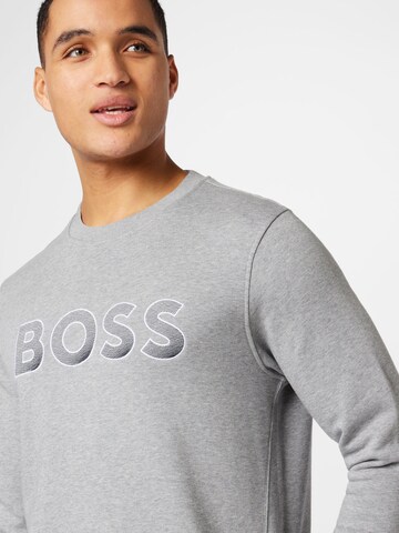 Sweat-shirt 'Salbo' BOSS Green en gris