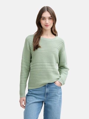 TOM TAILOR DENIM Pullover in Grün: Vorderseite