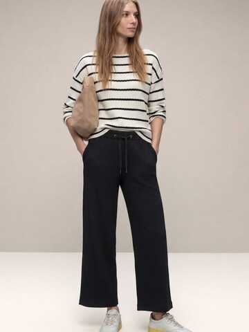 STREET ONE Широки крачоли Панталон в черно