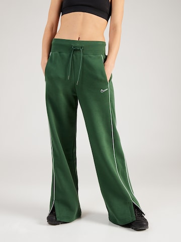 Nike Sportswear Wide Leg Hose 'FLC PHX' in Grün: predná strana