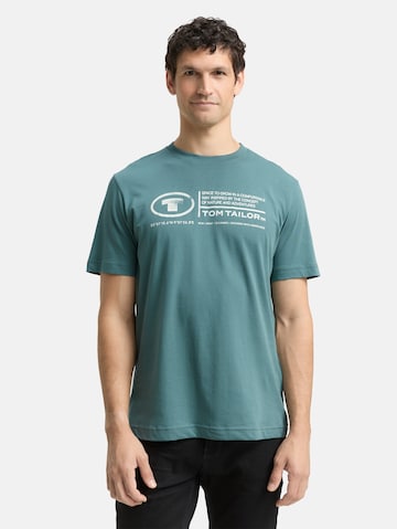 T-Shirt TOM TAILOR en vert : devant