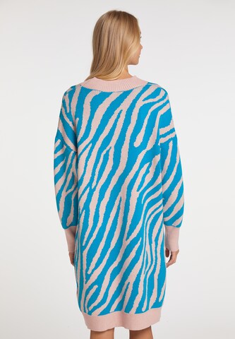 MYMO Gebreide jurk in Blauw