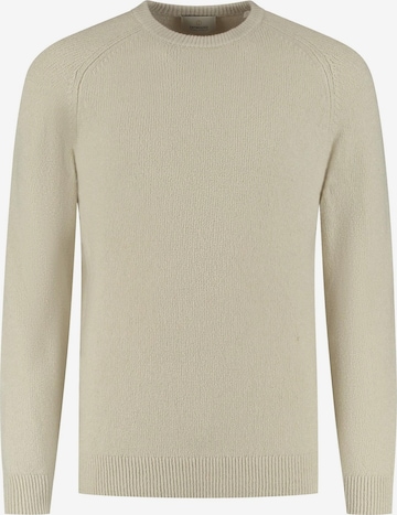 Pull-over 'Yvain Crew' Dstrezzed en beige : devant