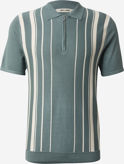 Marškinėliai 'ONSWYLER' iš Only & Sons, spalva – pastelinė žalia / balta, Prekių apžvalga