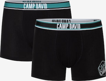 CAMP DAVID Boxershorts in Zwart: voorkant