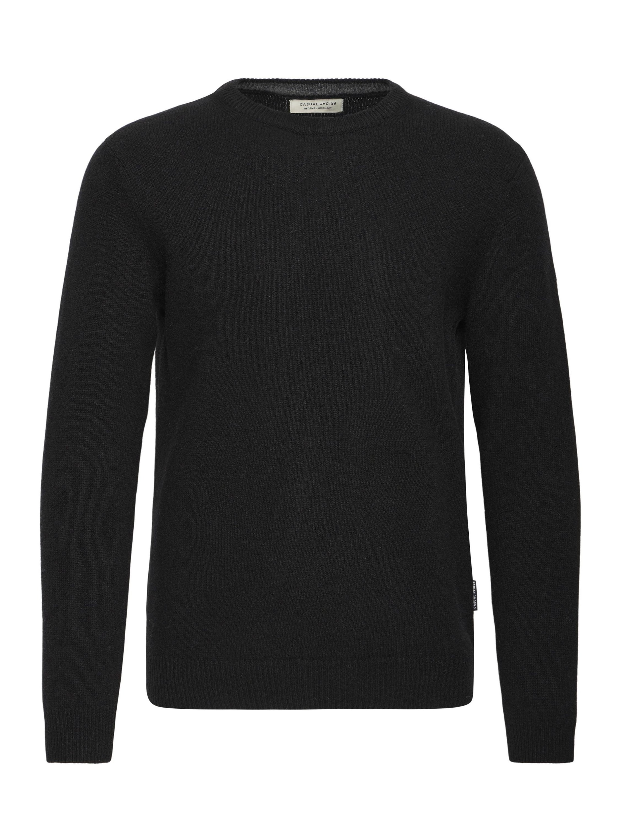 Casual Friday Strickpullover 'CFKarl' in Schwarz: Vorderseite