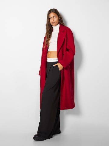 Bershka Přechodný kabát – červená: přední strana
