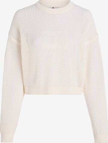 Tommy Jeans Sweater in White: front