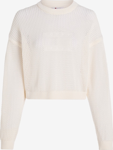 Pull-over Tommy Jeans en blanc : devant