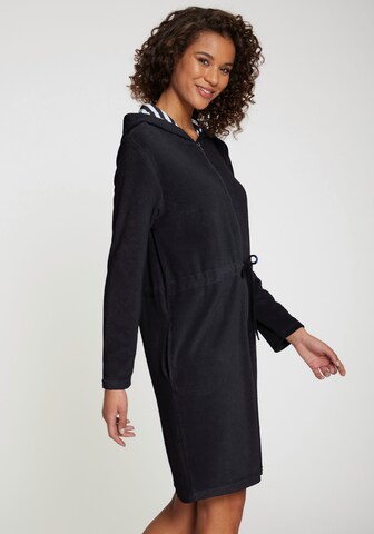 VIVANCE Short Bathrobe in Blue: front