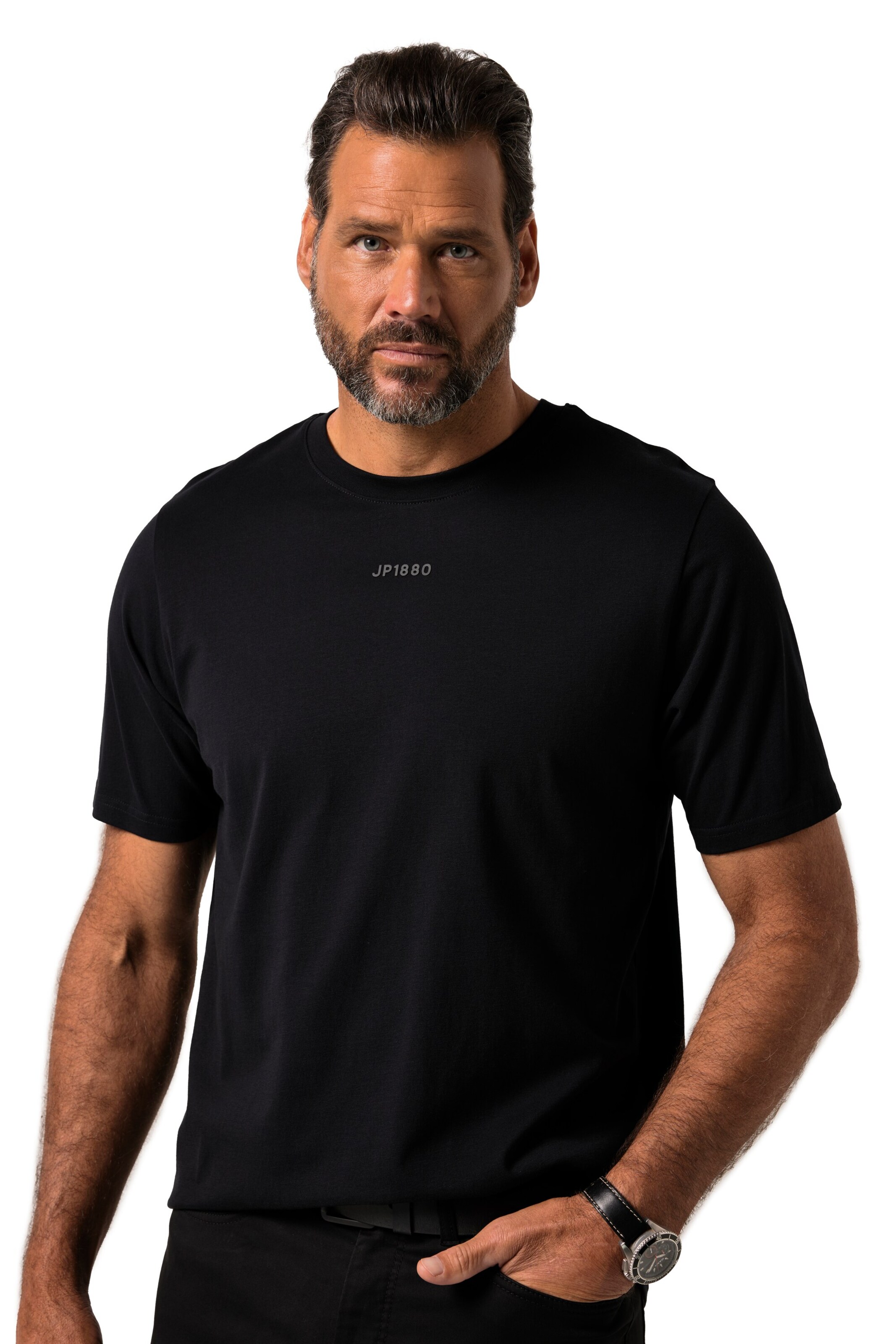 JP1880 T-Shirt in Schwarz: Vorderseite