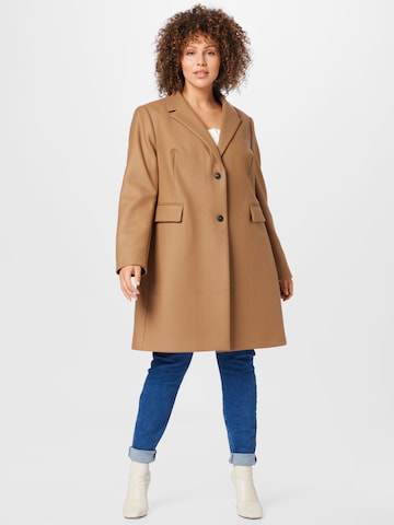 Manteau mi-saison Tommy Hilfiger Curve en marron : devant