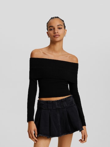 Pull-over Bershka en noir : devant