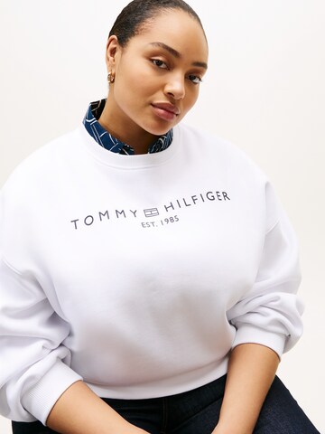 Tommy Hilfiger Curve - Sudadera en blanco