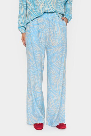 SAINT TROPEZ Wide Leg Hose 'Jessica' in Blau: Vorderseite