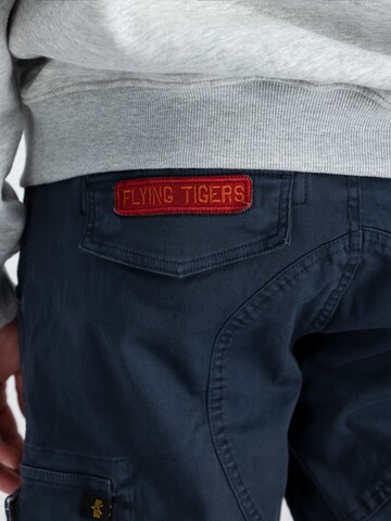 ALPHA INDUSTRIES Regular Cargohose 'Petrol Patch'‌‌‌‌‌‌‌‌‌ in Blau