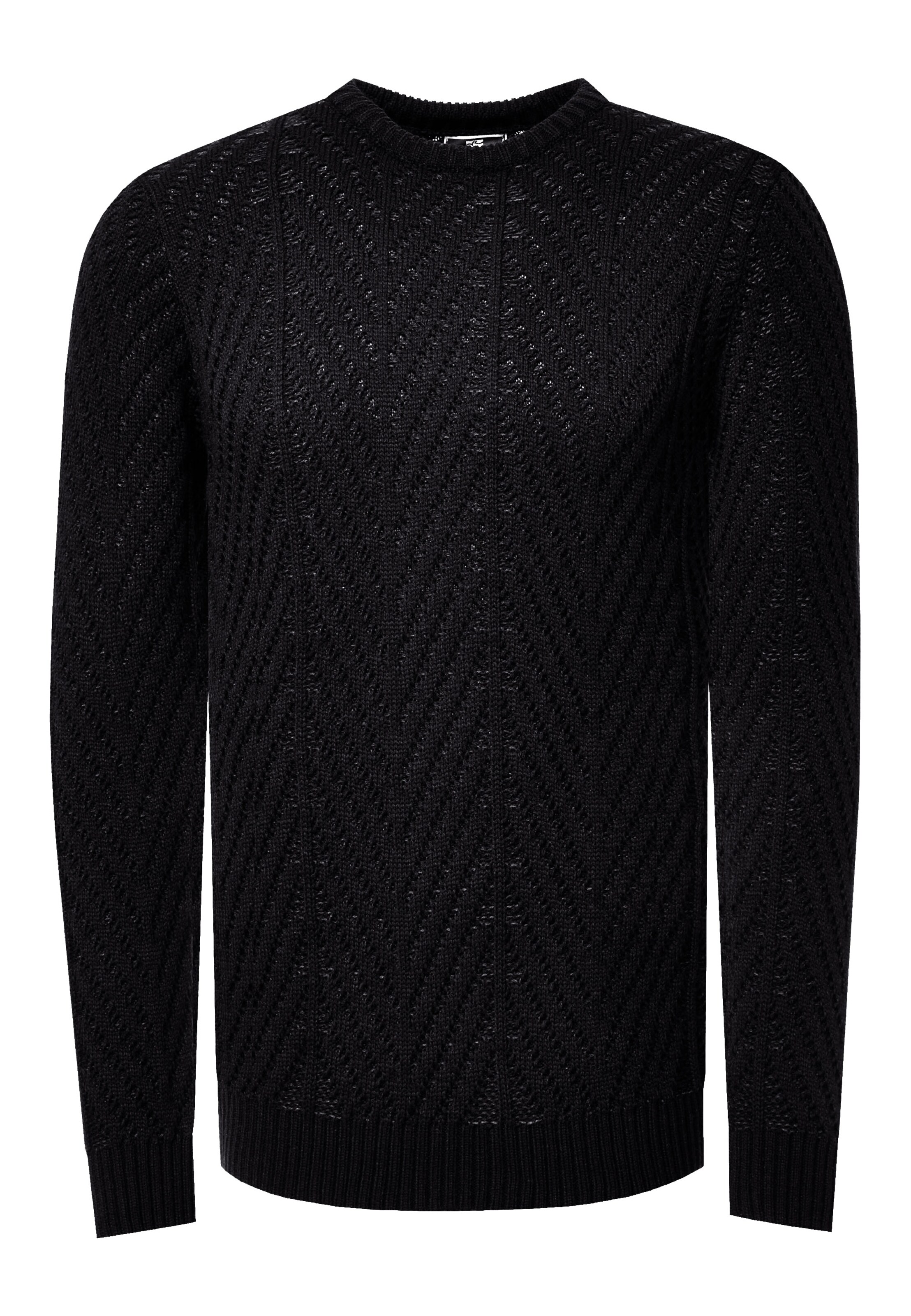 Rusty Neal Pullover in Schwarz: Vorderseite