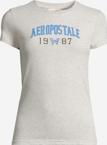AÉROPOSTALE Shirt 'JKI ARCH 1987 BTTRFLY' in Grey: front