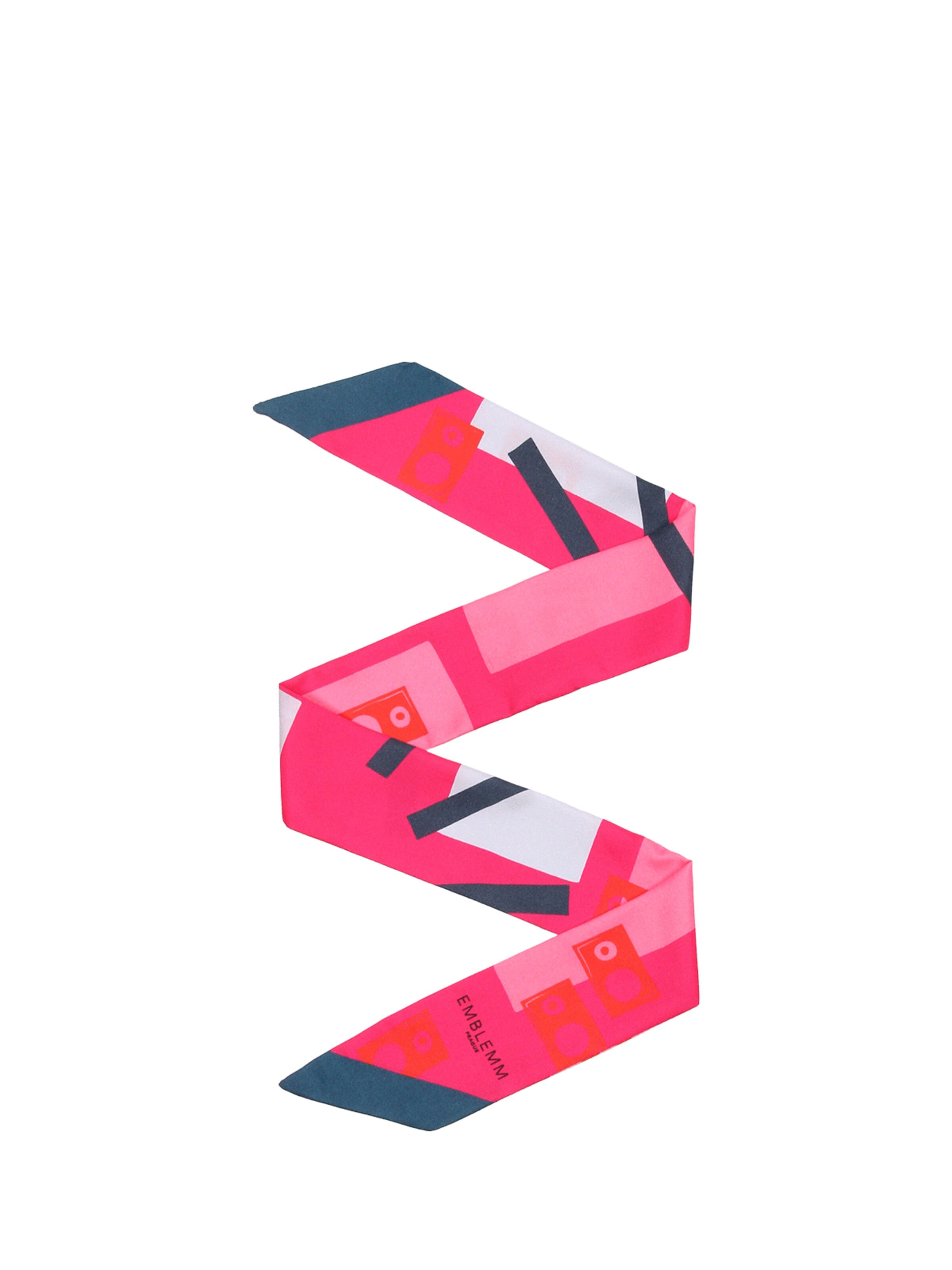 EMBLEMM Schal 'Soundwave'‌‌ in Pink: Vorderseite