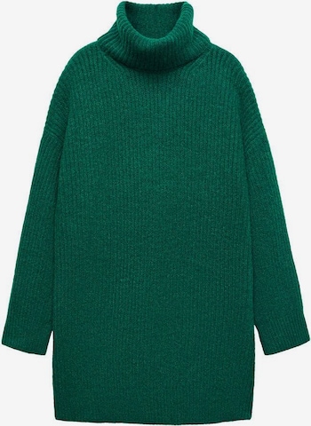 MANGO Knitted dress 'Robert' in Green: front