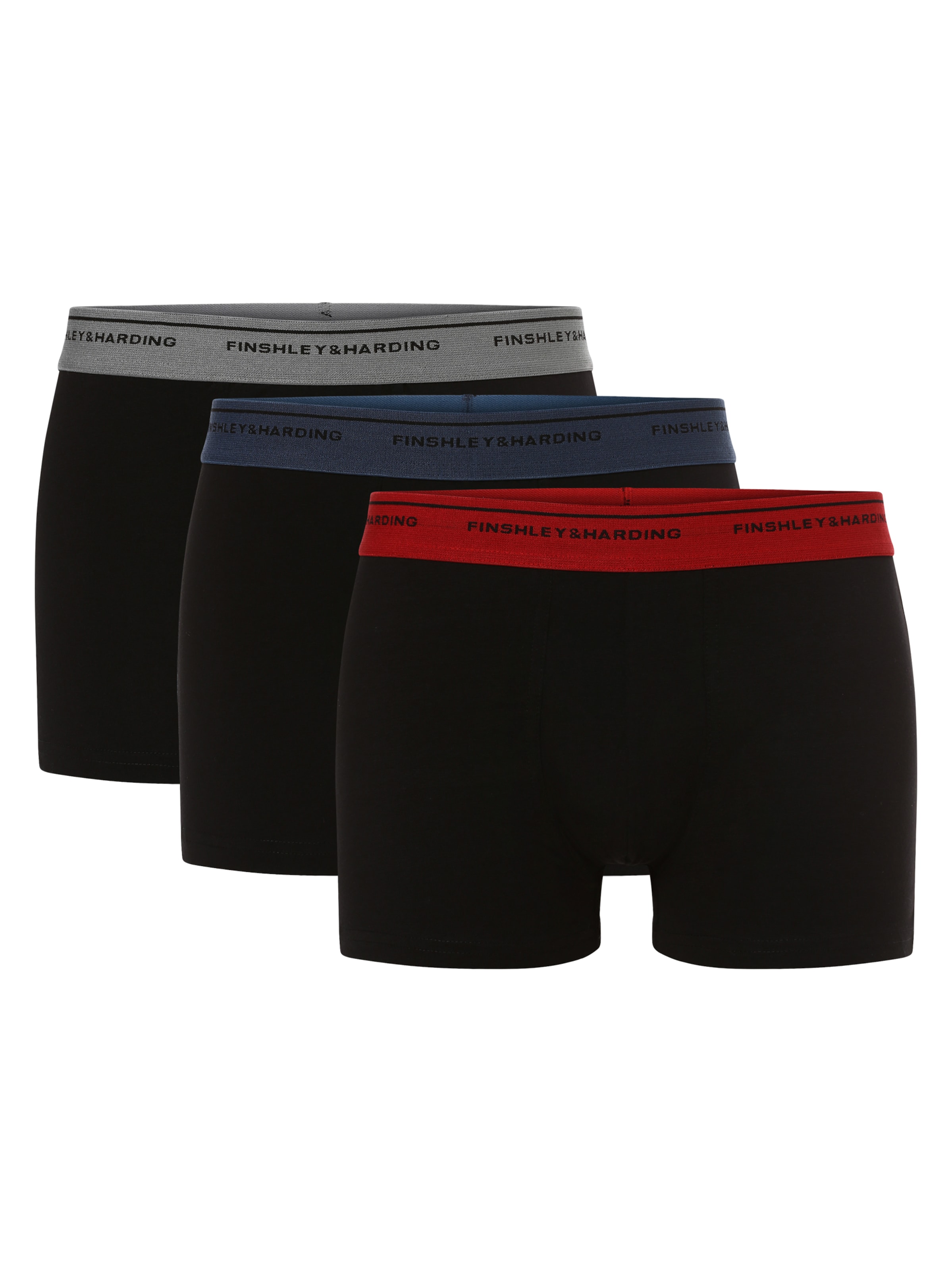 Finshley & Harding Boxershorts ' ' in Zwart: voorkant