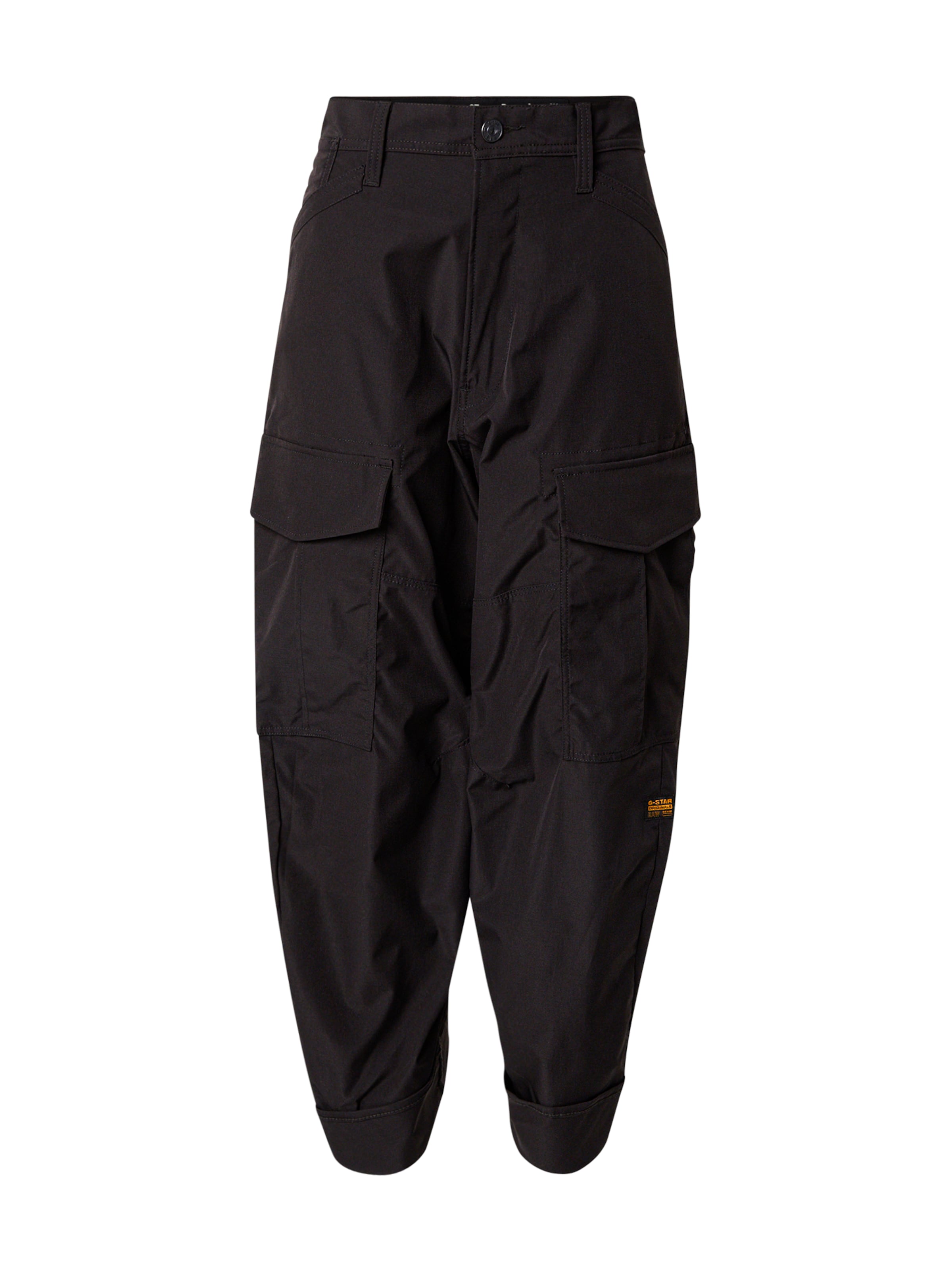 G-STAR Kottis Klapptaskutega püksid, värv must: eest vaates